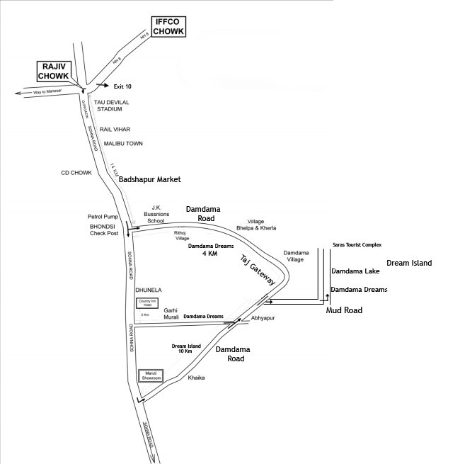 Damdama Lake Map